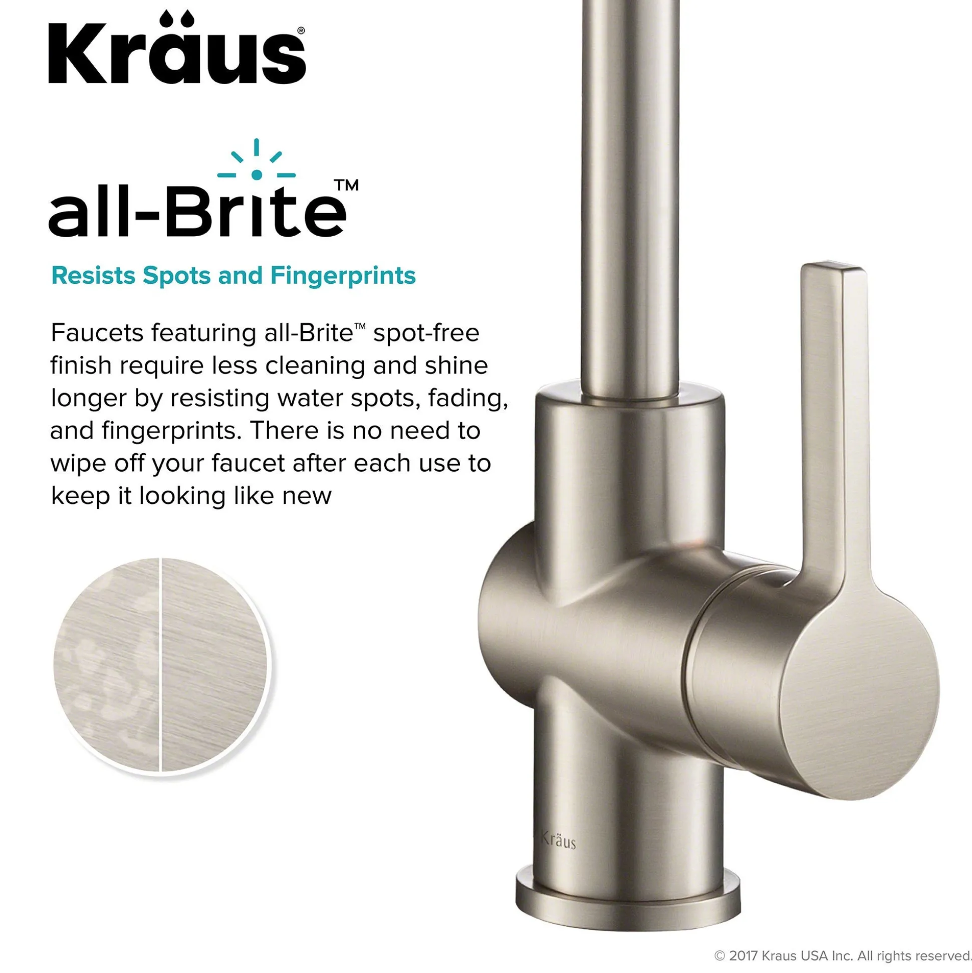 Single Handle Commercial Style Kitchen Faucet in Spot Free Stainless Steel Finish