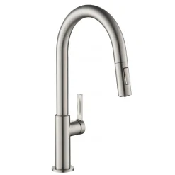 Single Handle Pull Down Kitchen Faucet in Spot Free Stainless Steel