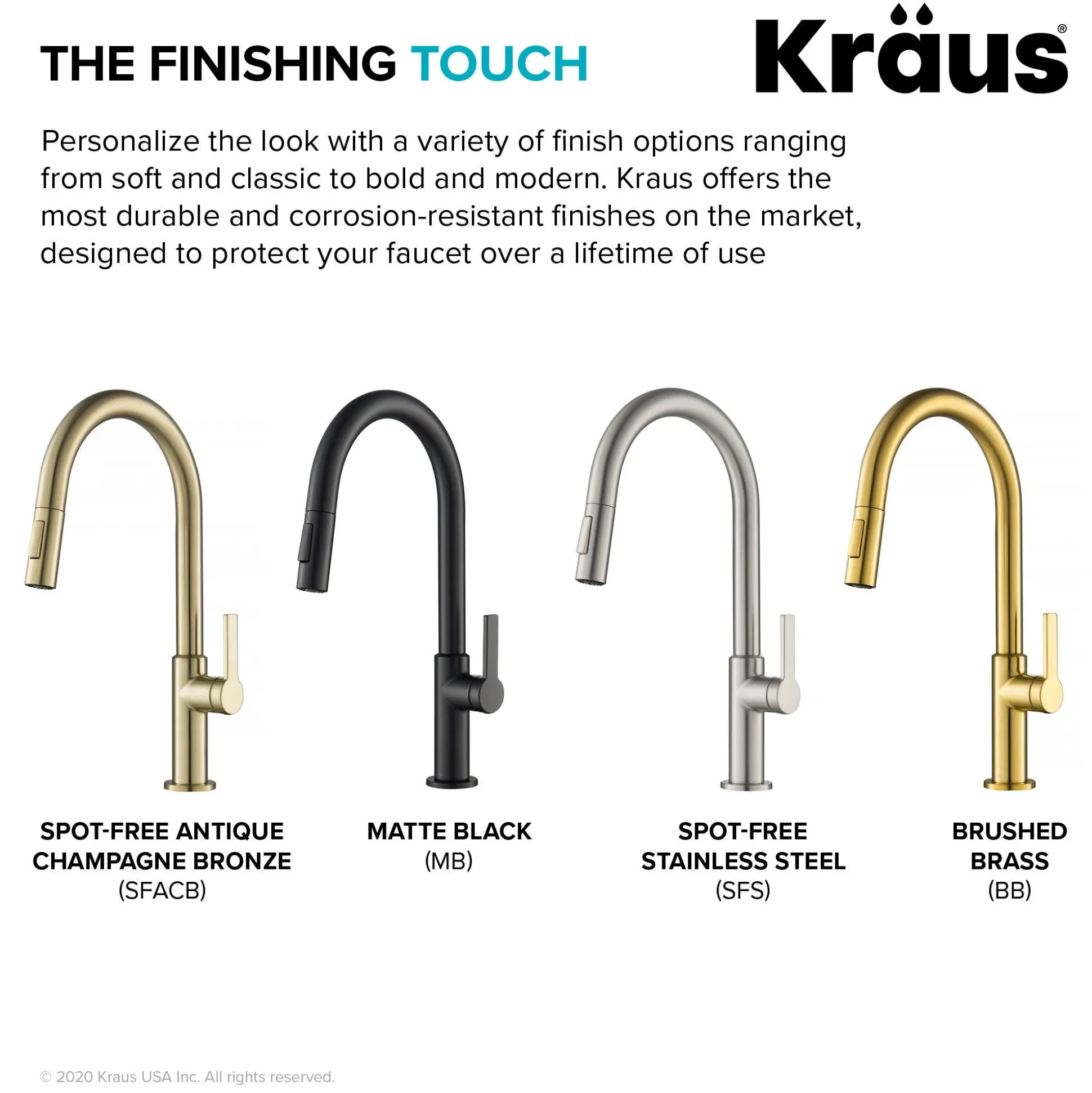 Single Handle Pull Down Kitchen Faucet in Spot-Free Brushed Brass