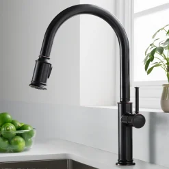 Single Handle Pull-Down Kitchen Faucet in Oil Rubbed Bronze