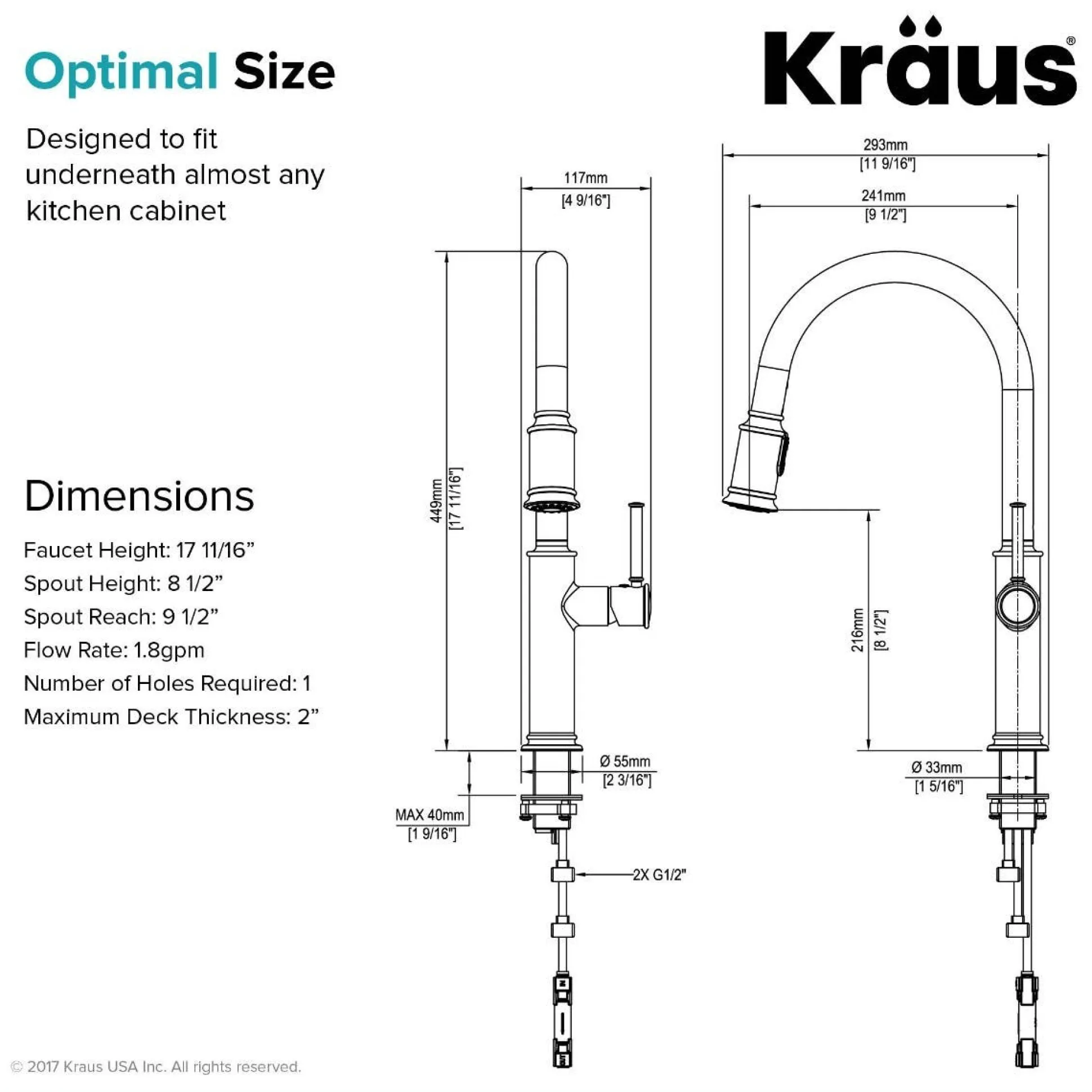 Single Handle Pull-Down Kitchen Faucet in Oil Rubbed Bronze
