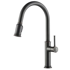 Single Handle Pull-Down Kitchen Faucet in Oil Rubbed Bronze