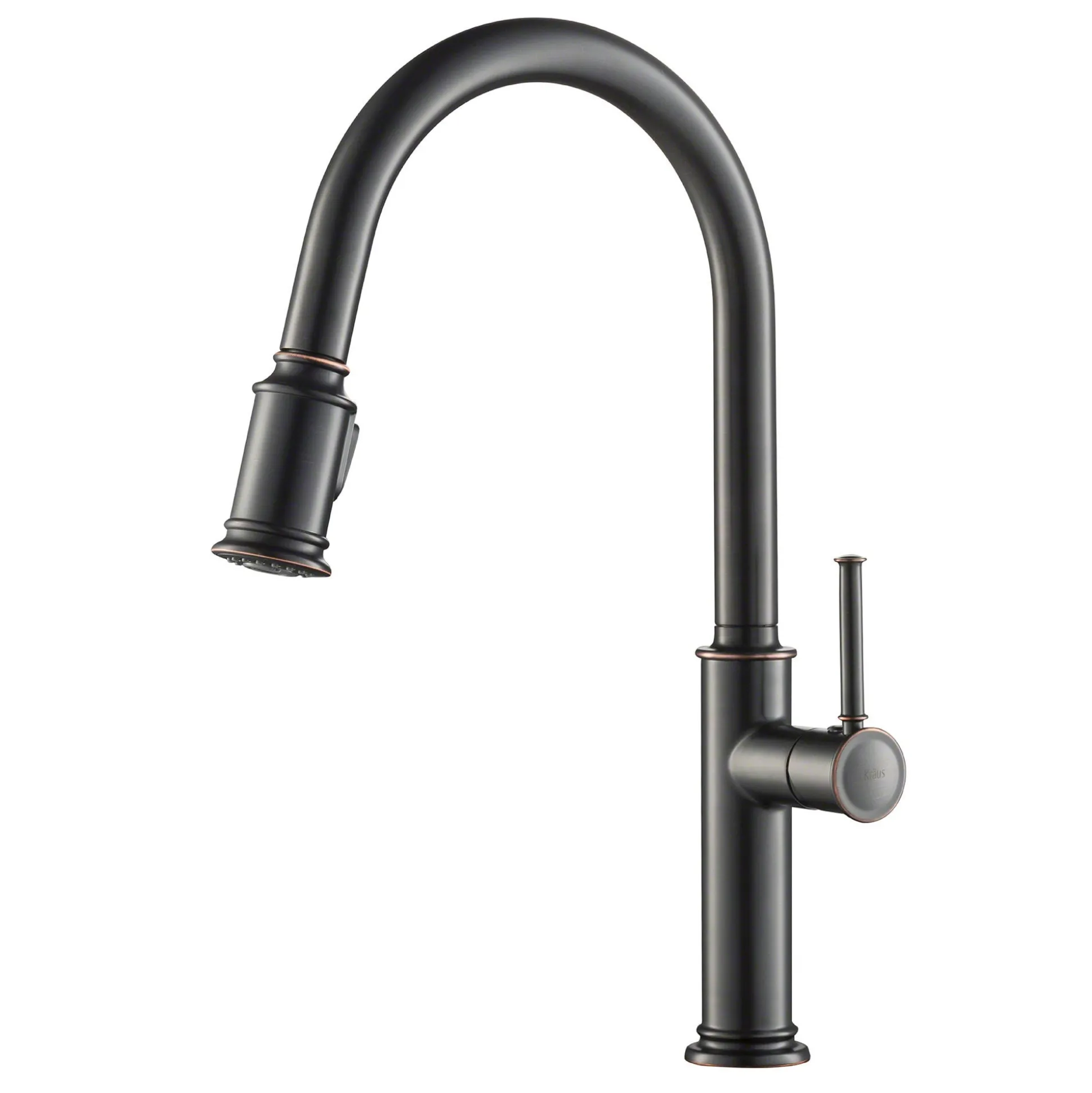 Single Handle Pull-Down Kitchen Faucet in Oil Rubbed Bronze