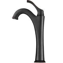 Single Handle Vessel Bathroom Faucet with Pop-Up Drain in Oil Rubbed Bronze
