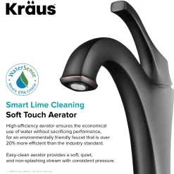 Single Handle Vessel Bathroom Faucet with Pop-Up Drain in Oil Rubbed Bronze