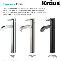 Single Handle Vessel Bathroom Faucet in Chrome