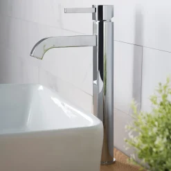 Single Handle Vessel Bathroom Faucet in Chrome