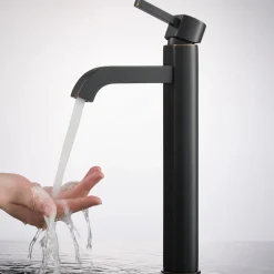 Single Handle Vessel Bathroom Faucet in Oil Rubbed Bronze