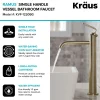 Single Handle Vessel Bathroom Faucet with Pop-Up Drain in Brushed Gold (2-Pack)