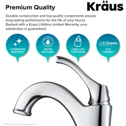 Single Handle Vessel Bathroom Faucet with Pop-Up Drain in Chrome (2-Pack)