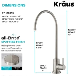 2-Stage Under-Sink Filtration System with Single Handle Drinking Water Filter Faucet in Spot-Free Stainless Steel