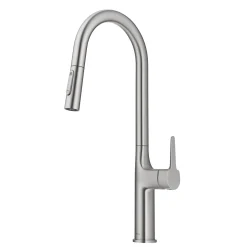 Tall Modern Pull-Down Single Handle Kitchen Faucet in Spot Free Stainless Steel