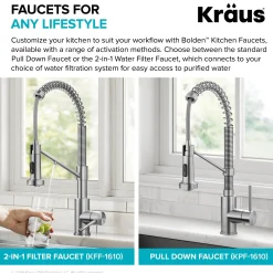 Touchless Sensor Commercial Style 2-Function Single Handle Pull-Down Kitchen Faucet in Spot-Free Stainless Steel