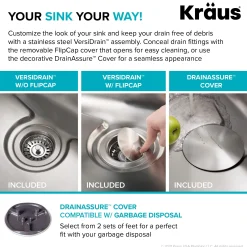 33" Undermount 16 Gauge Stainless Steel 50/50 Double Bowl Kitchen Sink with DrainAssure Waterway
