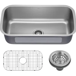 32” Undermount 18 Gauge Stainless Steel Single Bowl Kitchen Sink