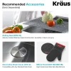33" Undermount Kitchen Sink w/ Bolden Commercial Pull-Down Faucet and Soap Dispenser in Matte Black