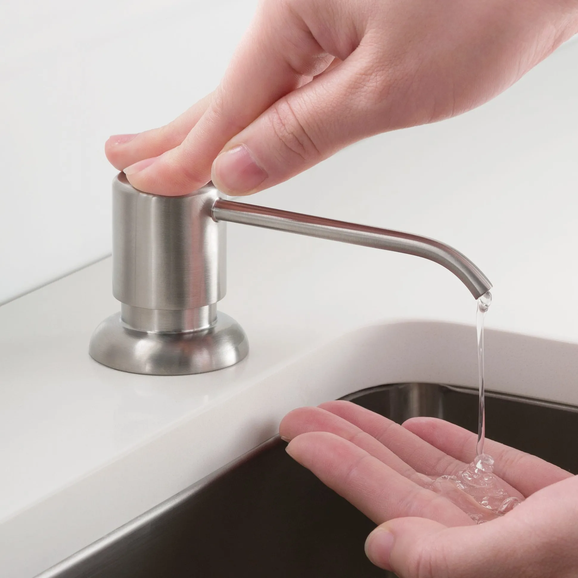 30" Undermount Kitchen Sink w/ Bolden Commercial Pull-Down Faucet and Soap Dispenser in Stainless Steel/Chrome