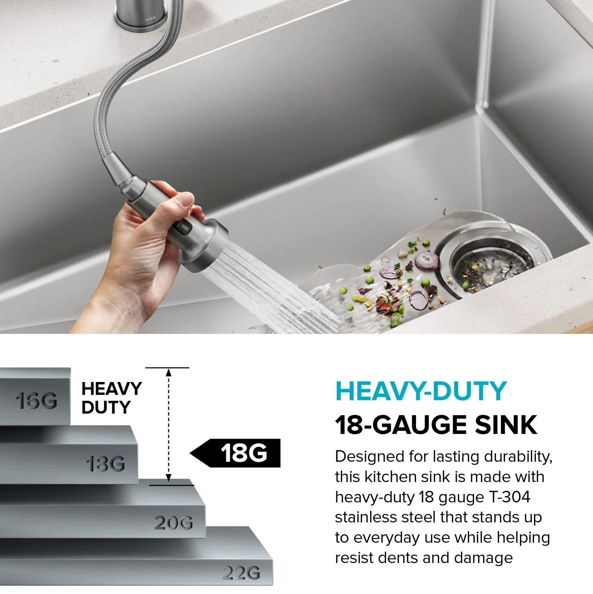 15” Undermount Single Bowl 18-Gauge Stainless Steel Kitchen Bar Sink