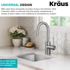15” Undermount Single Bowl 18-Gauge Stainless Steel Kitchen Bar Sink