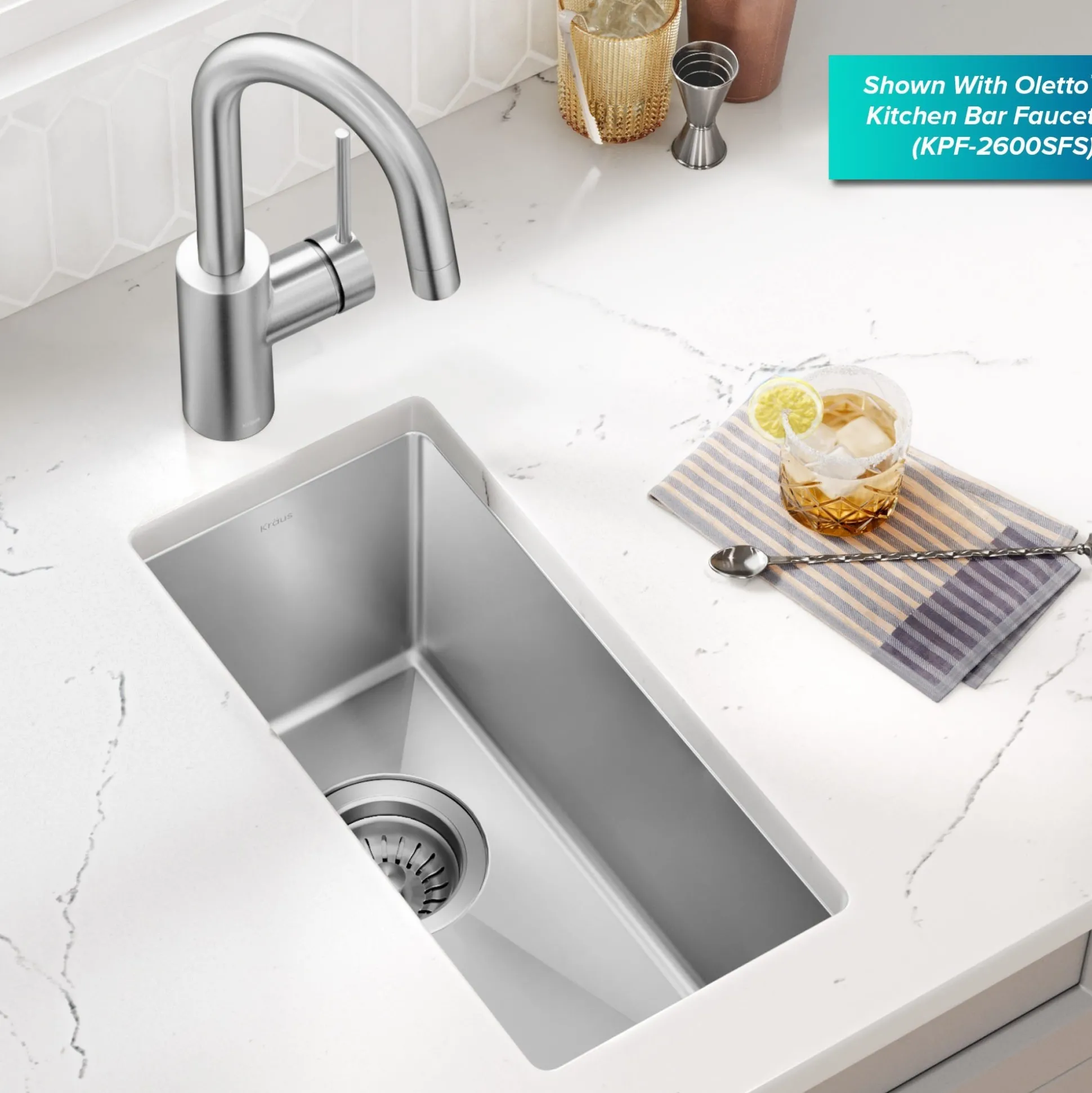 10" Undermount Single Bowl 16 Gauge Stainless Steel Bar Kitchen Sink