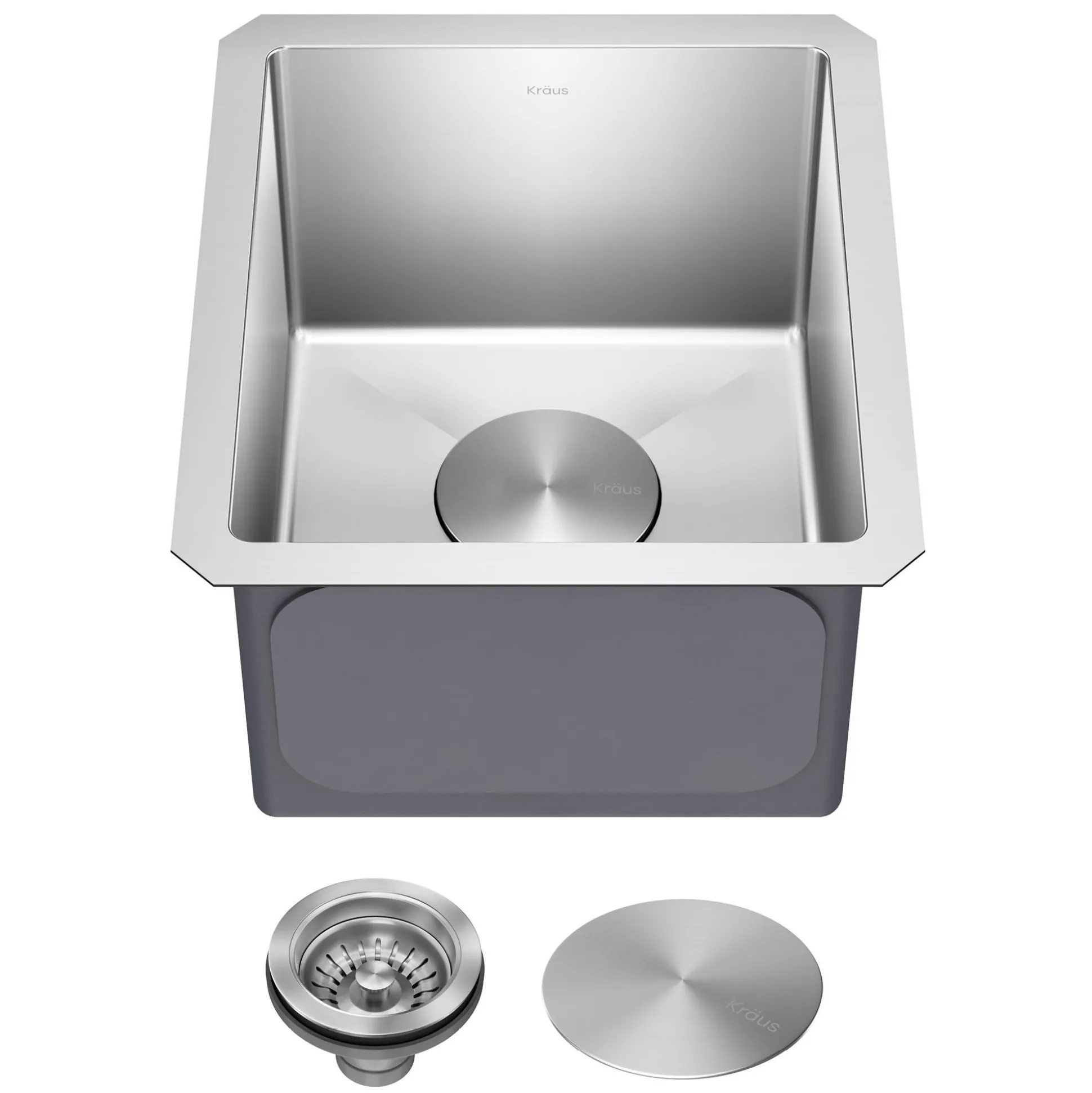 13" Undermount Single Bowl 16 Gauge Stainless Steel Bar Kitchen Sink