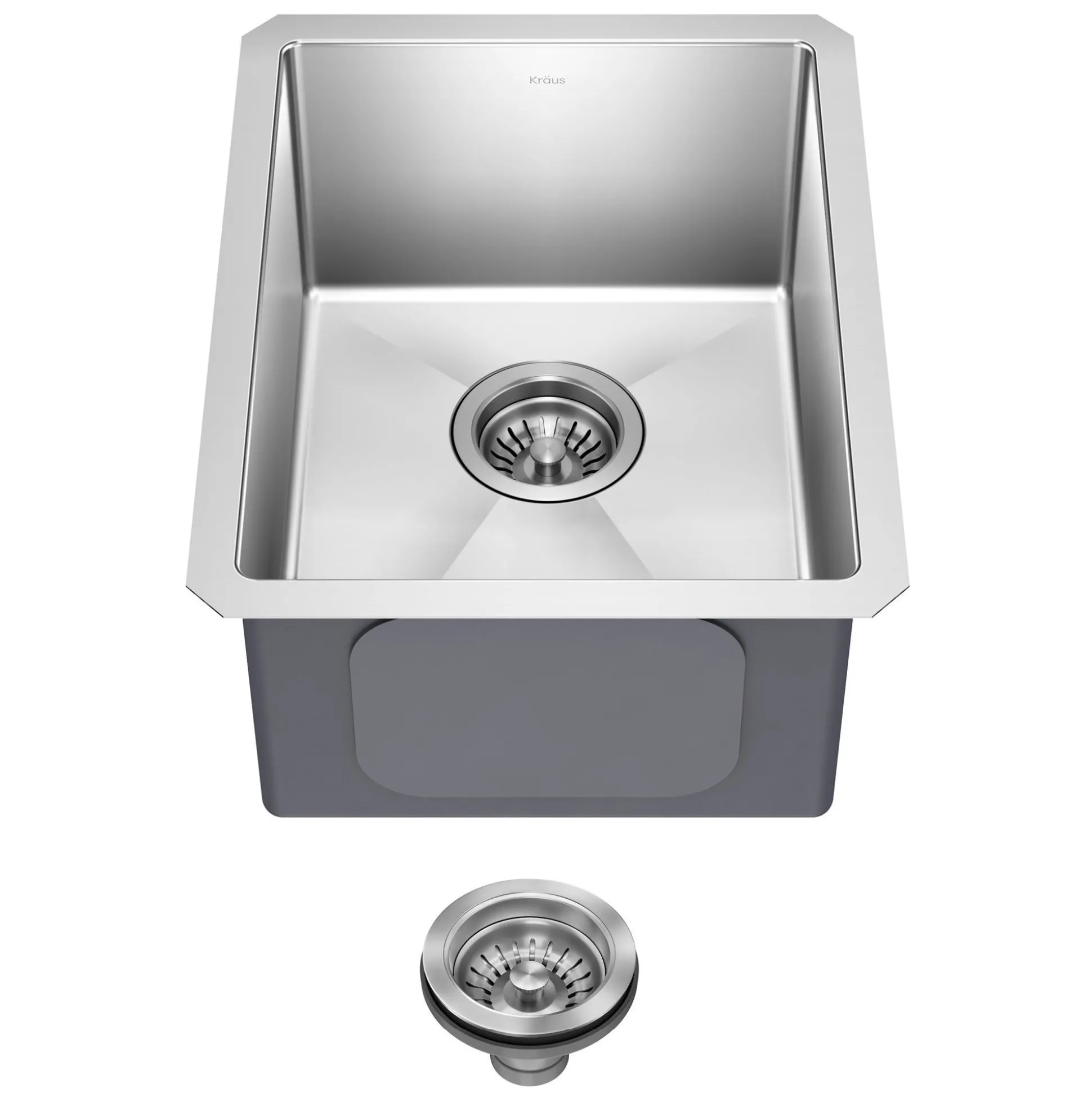 14" Undermount Single Bowl 16 Gauge Stainless Steel Bar Kitchen Sink