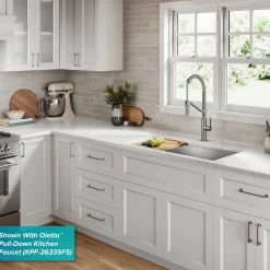 32" Undermount Workstation 16 Gauge Single Bowl Stainless Steel Kitchen Sink with Accessories