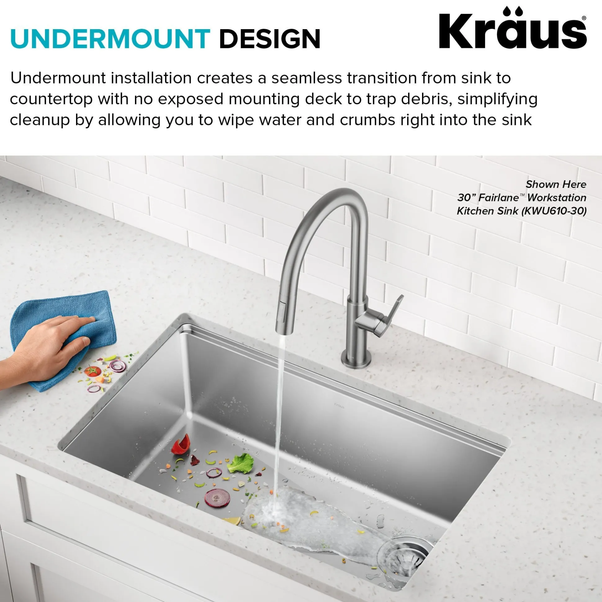 15”Undermount Workstation Single Bowl 18-Gauge Stainless SteelBarKitchen Sinkwith Accessories