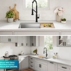 30”Undermount Workstation Single Bowl 18-GaugeStainless Steel Kitchen Sinkwith Accessories