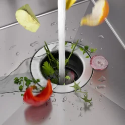 WasteGuard™ 1 HP Continuous Feed Garbage Disposal with Ultra-Quiet Motor for Kitchen Sinks with Power Cord and Flange Included