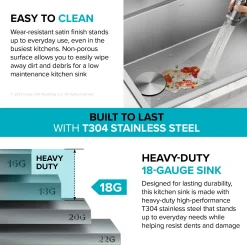 Workstation 33" Dual Mount 18 Gauge Stainless Steel Single Bowl Kitchen Sink with Accessories