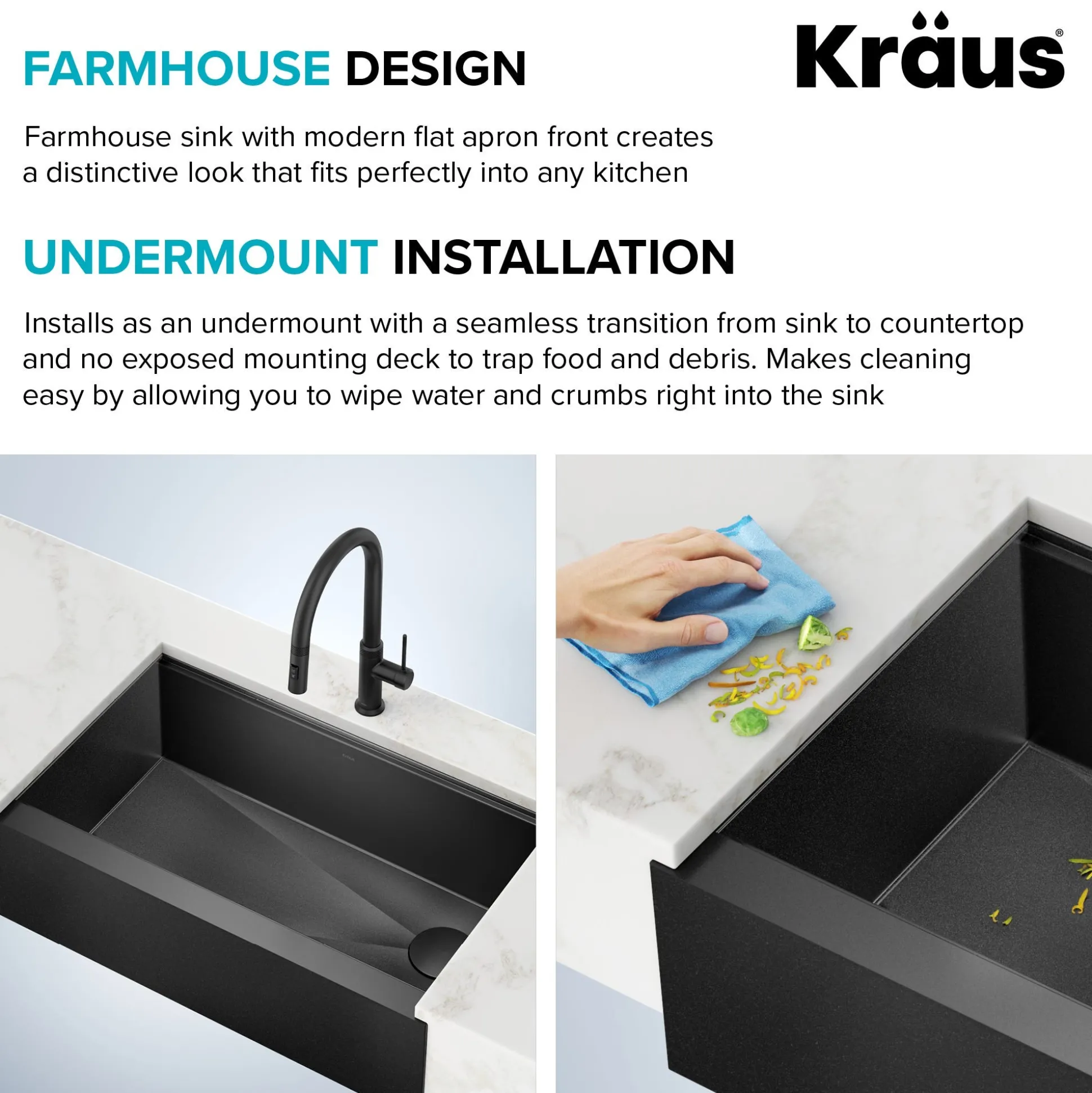 Workstation 33” Flat Apron Front Farmhouse 16 Gauge Black Stainless Steel Single Bowl Kitchen Sink in PVD Gunmetal Finish with Accessories