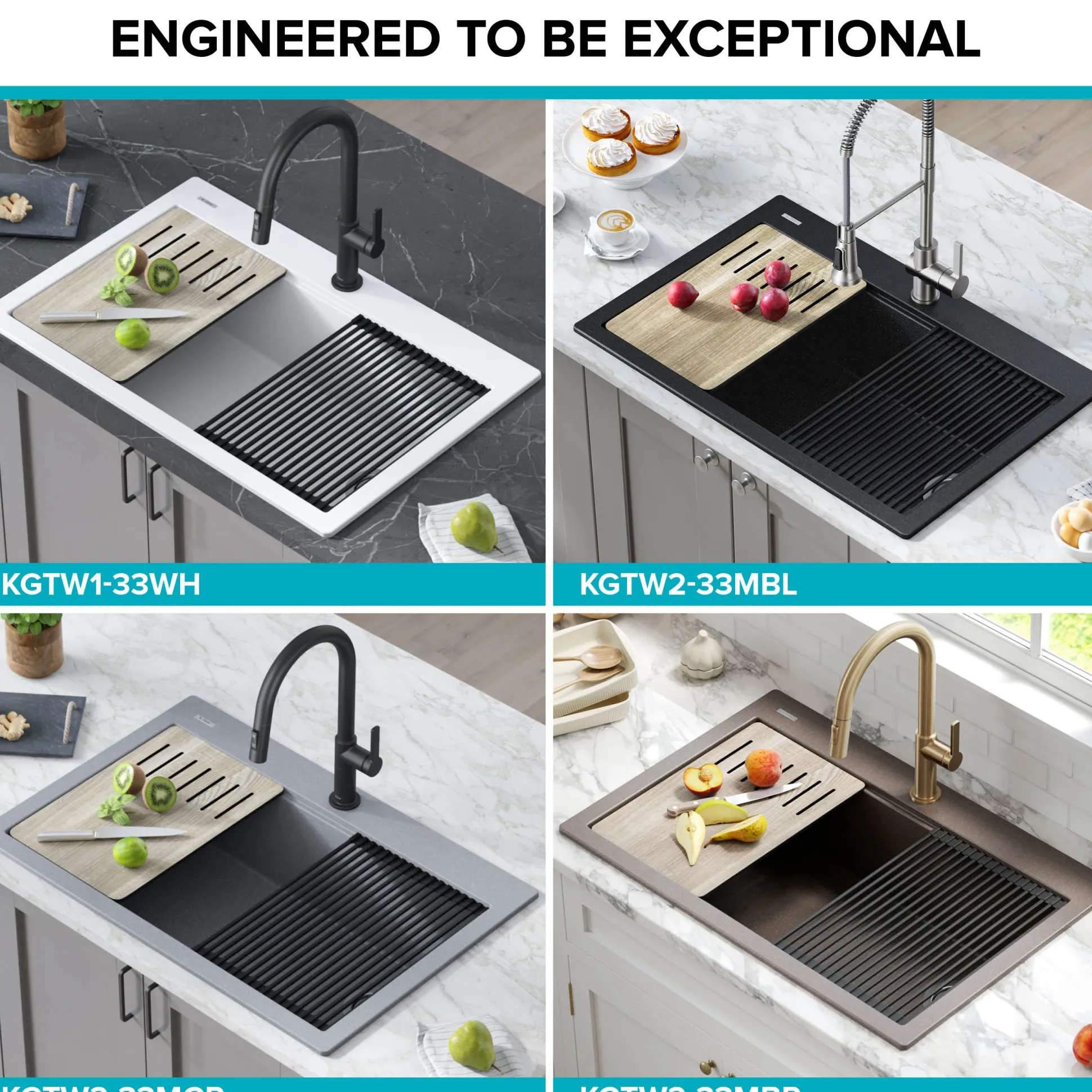 Workstation 33 in. Drop In Single Bowl Granite Kitchen Sink in Metallic Gray with Accessories